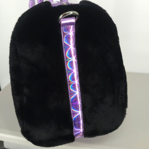 Dolls Kill Current Mood Lost in Wonderland Fuzzy Weekender Bag New - Picture 7 of 15